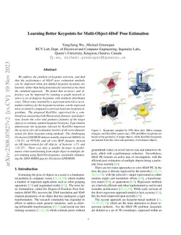 Learning Better Keypoints for Multi-Object 6DoF Pose Estimation