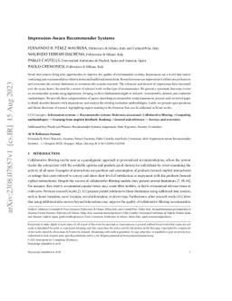 Impression-Aware Recommender Systems