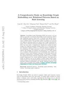 A Comprehensive Study on Knowledge Graph Embedding over Relational
  Patterns Based on Rule Learning
