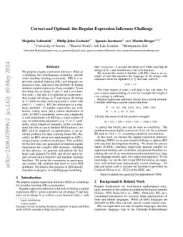 Correct and Optimal: the Regular Expression Inference Challenge