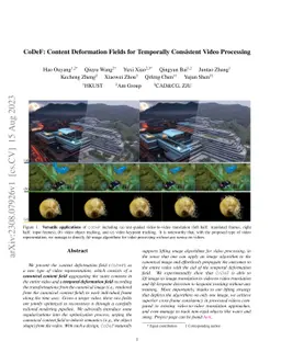 CoDeF: Content Deformation Fields for Temporally Consistent Video
  Processing