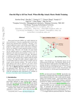 One-bit Flip is All You Need: When Bit-flip Attack Meets Model Training