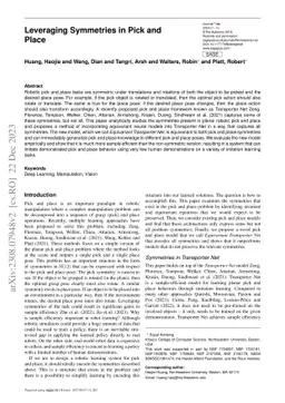 Leveraging Symmetries in Pick and Place