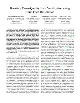 Boosting Cross-Quality Face Verification using Blind Face Restoration