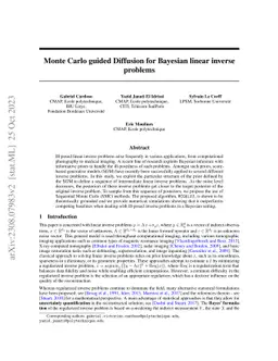 Monte Carlo guided Diffusion for Bayesian linear inverse problems