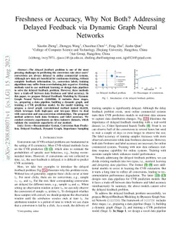 Freshness or Accuracy, Why Not Both? Addressing Delayed Feedback via
  Dynamic Graph Neural Networks