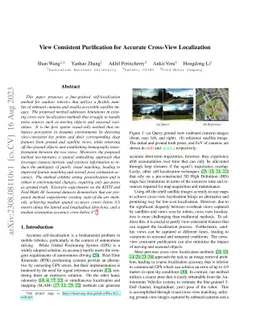 View Consistent Purification for Accurate Cross-View Localization