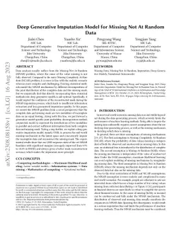Deep Generative Imputation Model for Missing Not At Random Data