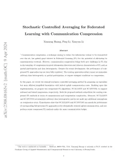 Stochastic Controlled Averaging for Federated Learning with
  Communication Compression