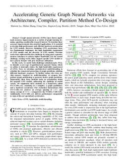 Accelerating Generic Graph Neural Networks via Architecture, Compiler,
  Partition Method Co-Design