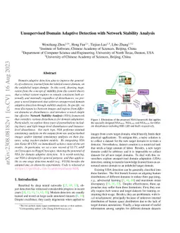 Unsupervised Domain Adaptive Detection with Network Stability Analysis