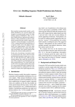 Epicure: Distilling Sequence Model Predictions into Patterns