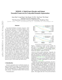 MEDOE: A Multi-Expert Decoder and Output Ensemble Framework for
  Long-tailed Semantic Segmentation