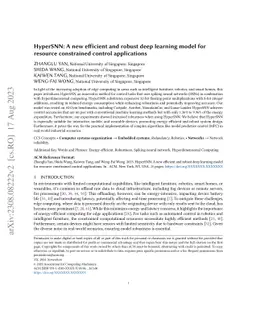 HyperSNN: A new efficient and robust deep learning model for resource
  constrained control applications
