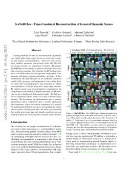 SceNeRFlow: Time-Consistent Reconstruction of General Dynamic Scenes