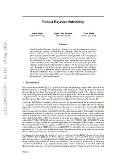 Robust Bayesian Satisficing