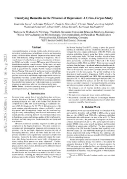 Classifying Dementia in the Presence of Depression: A Cross-Corpus Study