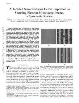Automated Semiconductor Defect Inspection in Scanning Electron
  Microscope Images: a Systematic Review