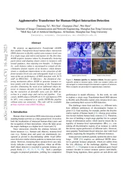 Agglomerative Transformer for Human-Object Interaction Detection