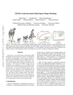SIGMA: Scale-Invariant Global Sparse Shape Matching