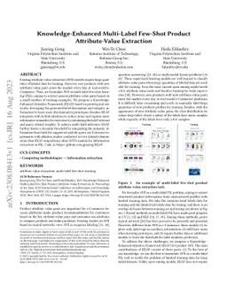 Knowledge-Enhanced Multi-Label Few-Shot Product Attribute-Value
  Extraction