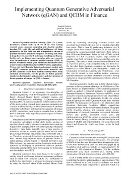 Implementing Quantum Generative Adversarial Network (qGAN) and QCBM in Finance