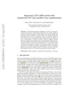 Improving CTC-AED model with integrated-CTC and auxiliary loss
  regularization