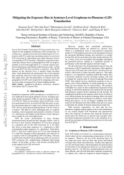Mitigating the Exposure Bias in Sentence-Level Grapheme-to-Phoneme (G2P)
  Transduction