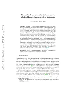 Hierarchical Uncertainty Estimation for Medical Image Segmentation
  Networks