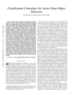Classification Committee for Active Deep Object Detection