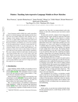Painter: Teaching Auto-regressive Language Models to Draw Sketches
