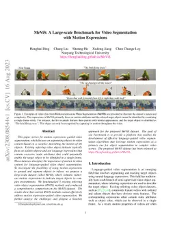MeViS: A Large-scale Benchmark for Video Segmentation with Motion
  Expressions