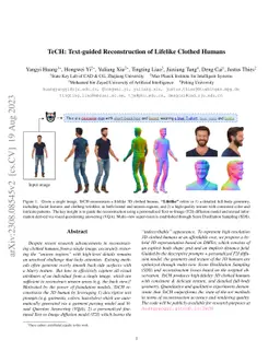 TeCH: Text-guided Reconstruction of Lifelike Clothed Humans