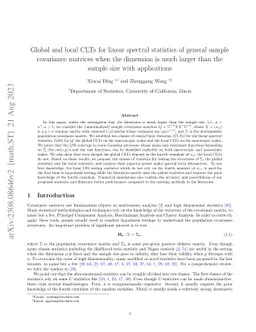 Global and local CLTs for linear spectral statistics of general sample
  covariance matrices when the dimension is much larger than the sample size
  with applications