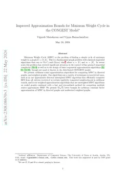 Improved Approximation Bounds for Minimum Weight Cycle in the CONGEST
  Model