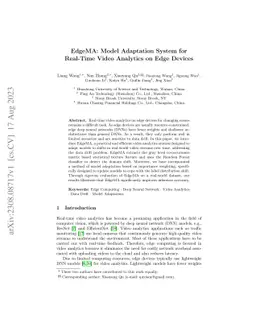 EdgeMA: Model Adaptation System for Real-Time Video Analytics on Edge
  Devices