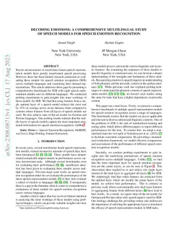 Decoding Emotions: A comprehensive Multilingual Study of Speech Models
  for Speech Emotion Recognition