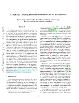 Long-Range Grouping Transformer for Multi-View 3D Reconstruction