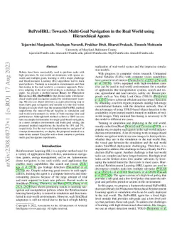 ReProHRL: Towards Multi-Goal Navigation in the Real World using
  Hierarchical Agents