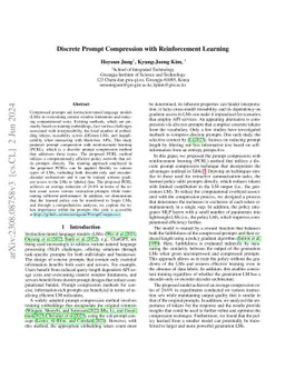 Discrete Prompt Compression with Reinforcement Learning