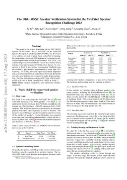 The DKU-MSXF Speaker Verification System for the VoxCeleb Speaker
  Recognition Challenge 2023