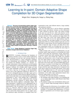 Learning to In-paint: Domain Adaptive Shape Completion for 3D Organ
  Segmentation