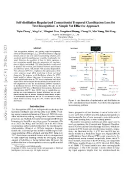 Self-distillation Regularized Connectionist Temporal Classification Loss
  for Text Recognition: A Simple Yet Effective Approach
