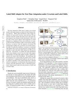 Label Shift Adapter for Test-Time Adaptation under Covariate and Label
  Shifts