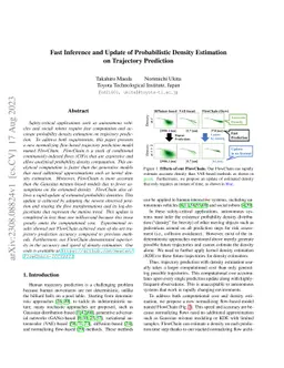 Fast Inference and Update of Probabilistic Density Estimation on
  Trajectory Prediction