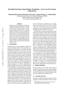 Factuality Detection using Machine Translation -- a Use Case for German
  Clinical Text
