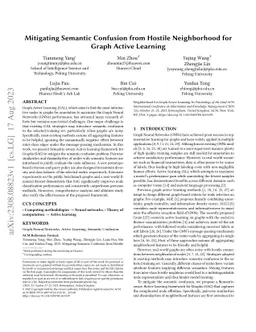 Mitigating Semantic Confusion from Hostile Neighborhood for Graph Active
  Learning