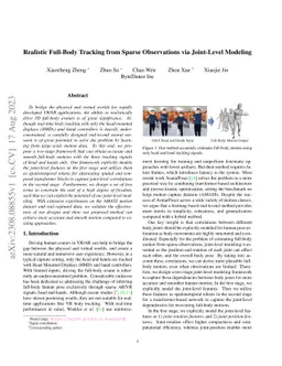Realistic Full-Body Tracking from Sparse Observations via Joint-Level
  Modeling
