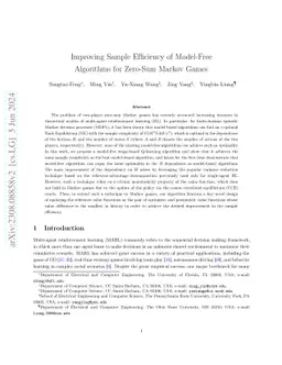 Improving Sample Efficiency of Model-Free Algorithms for Zero-Sum Markov
  Games