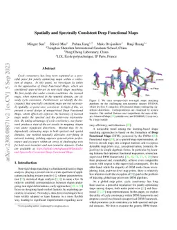 Spatially and Spectrally Consistent Deep Functional Maps